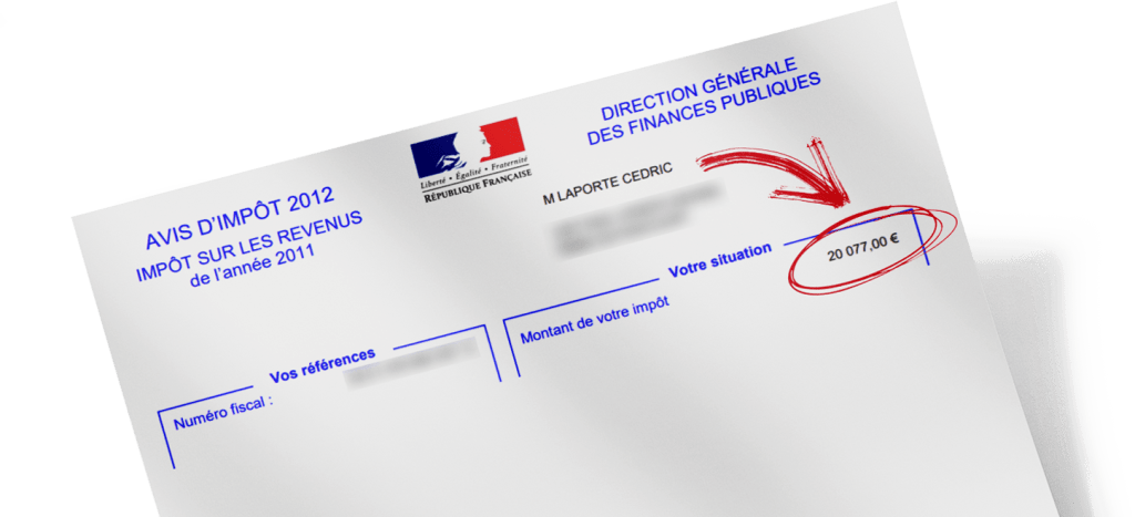 avis d'impôt Cedric Laporte